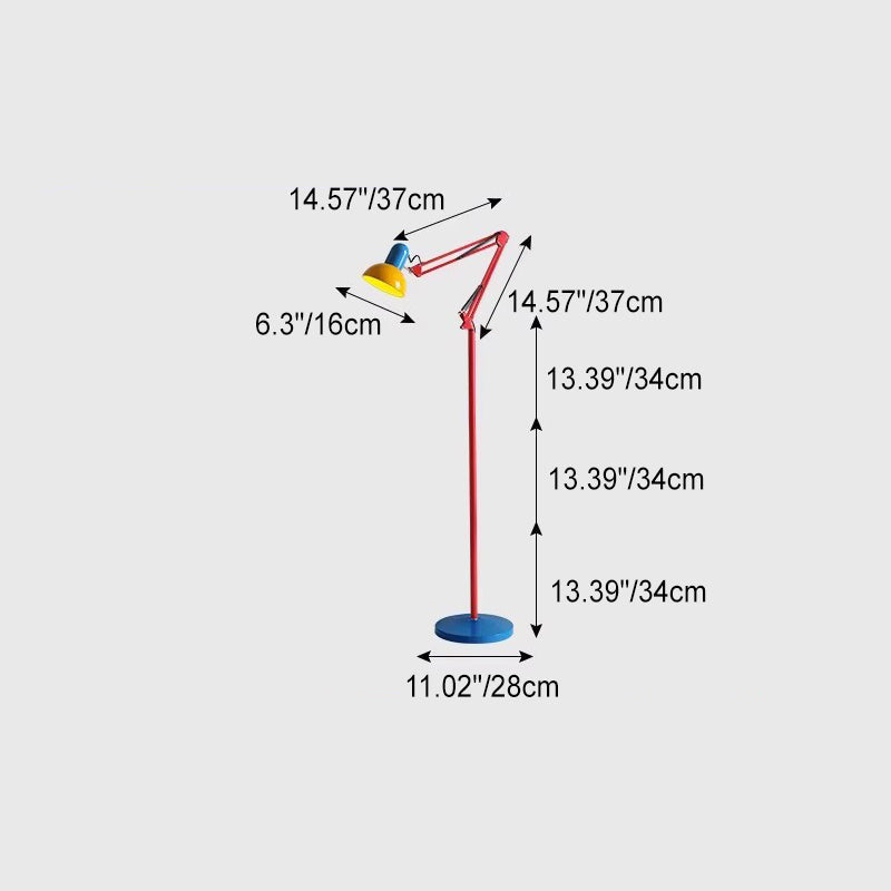 Modern Simplicity Iron Half-Circle 1-Light Standing Floor Lamp for Bedroom