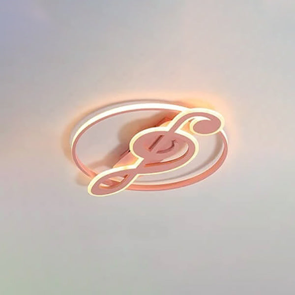 Nordic Creative Music Notes Design LED Ceiling Mounted Lamp