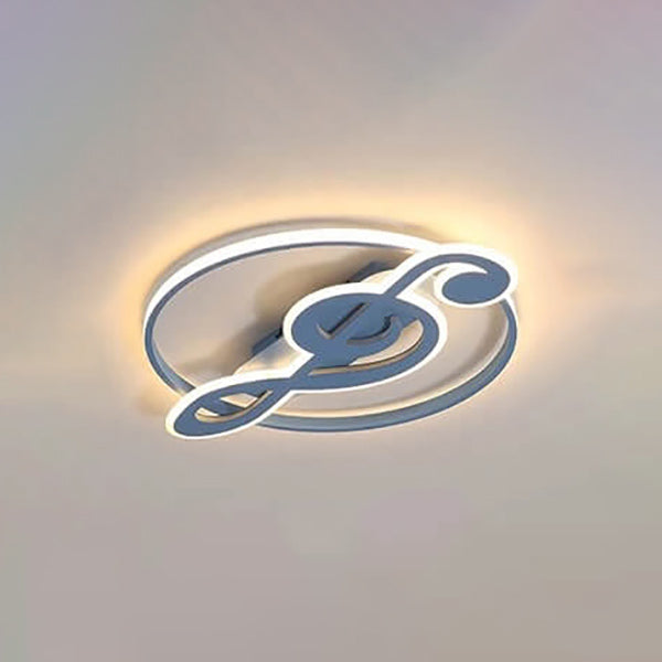 Nordic Creative Music Notes Design LED Ceiling Mounted Lamp
