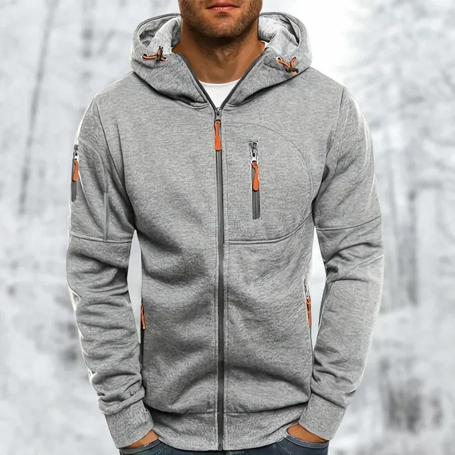 Urban Zip Hooded Jacket with Multiple Pockets