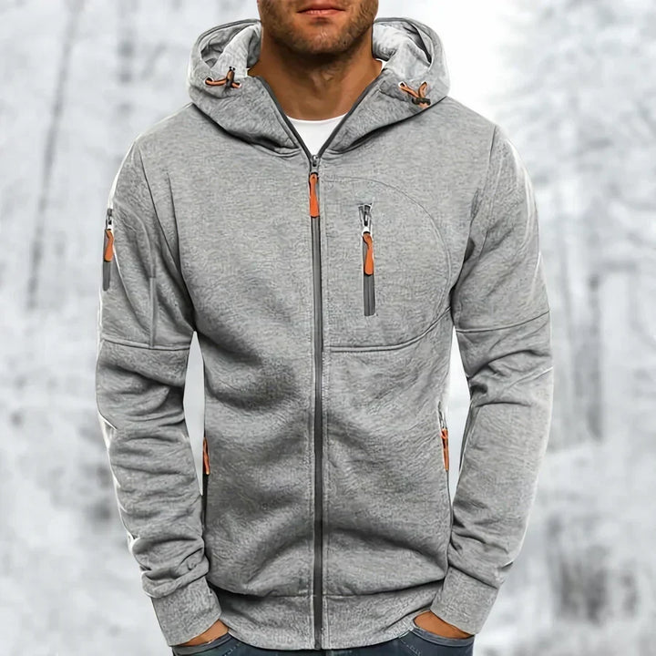 Urban Zip Hooded Jacket with Multiple Pockets