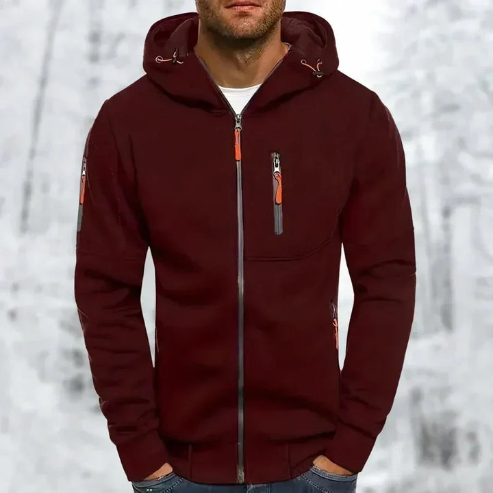 Urban Zip Hooded Jacket with Multiple Pockets