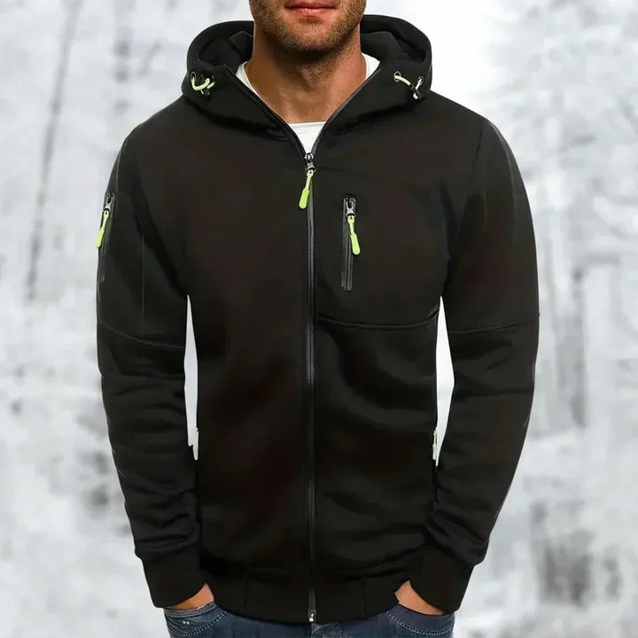 Urban Zip Hooded Jacket with Multiple Pockets