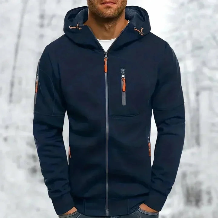 Urban Zip Hooded Jacket with Multiple Pockets