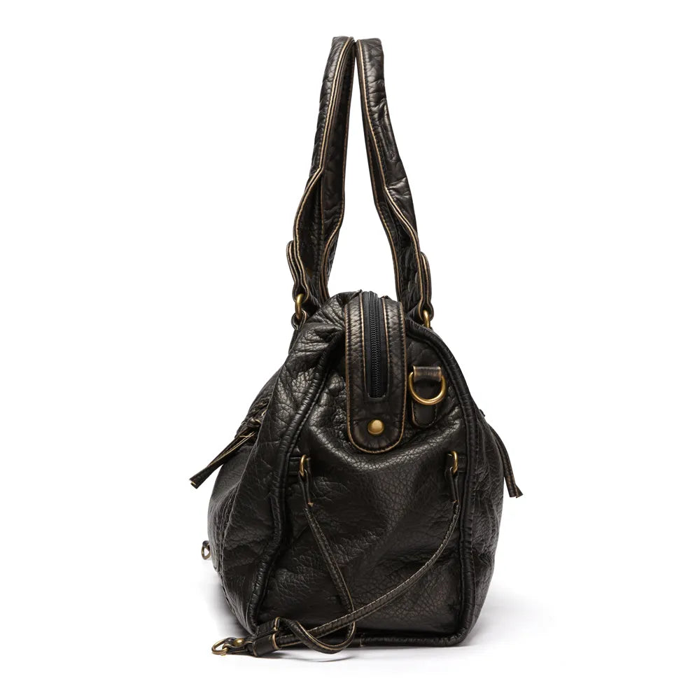 Elegance Black | Luxurious handbag in genuine leather