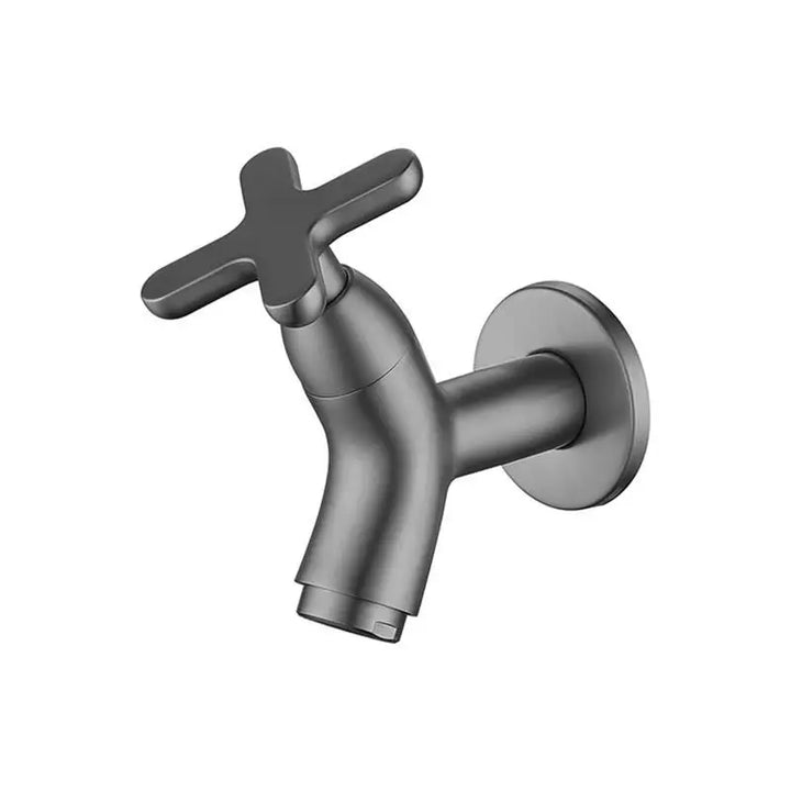 Solid Brass Wall-Mounted Cold Water Faucet with Single Lever Handle