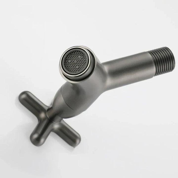 Solid Brass Wall-Mounted Cold Water Faucet with Single Lever Handle