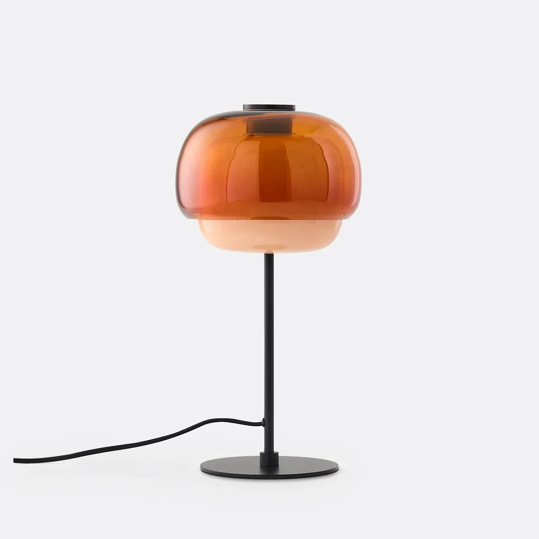 Sanae Modern Retro Double-Dome Colored Glass Table Lamp