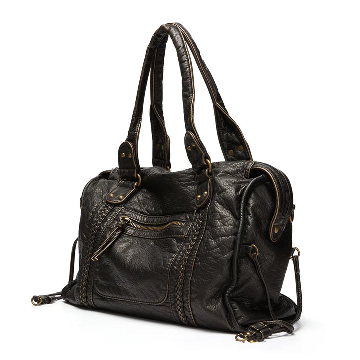 Elegance Black | Luxurious handbag in genuine leather
