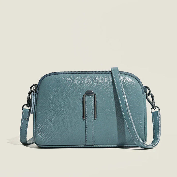 Celia – Small Leather Crossbody Bag with Wristlet Strap
