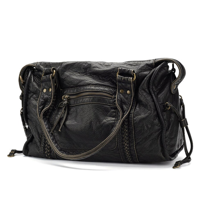 Elegance Black | Luxurious handbag in genuine leather