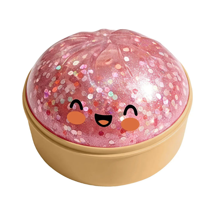 Glitter Dumpling Squeeze Fidget Toy - Kawaii Desk Accessory for Stress Relief