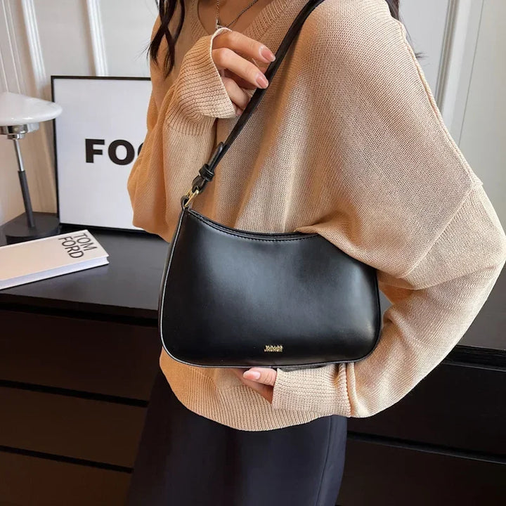 Cleo – Small Vegan Leather Shoulder Bag, Classic Hobo Bag