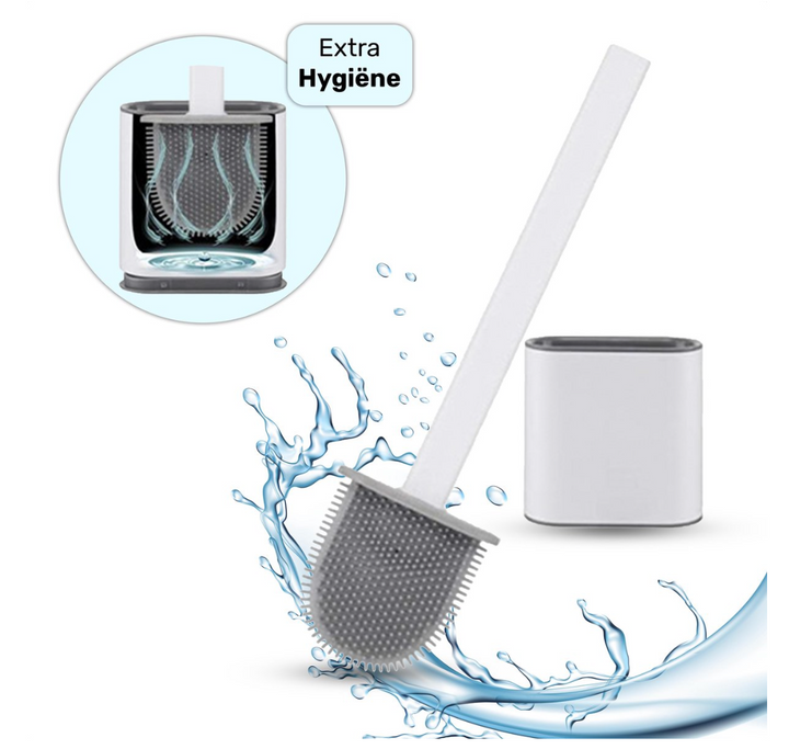 Premium Silicone Toilet Brush with Holder – Flexible Design for Easy Cleaning
