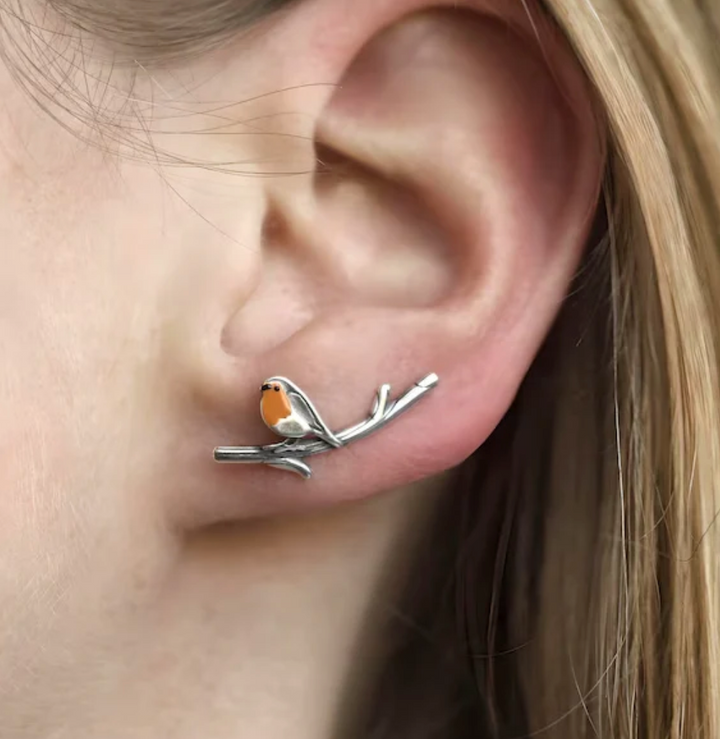 GoldenWing Signature Bird-Shaped Earrings | Elegant Earrings for Luck and Calm