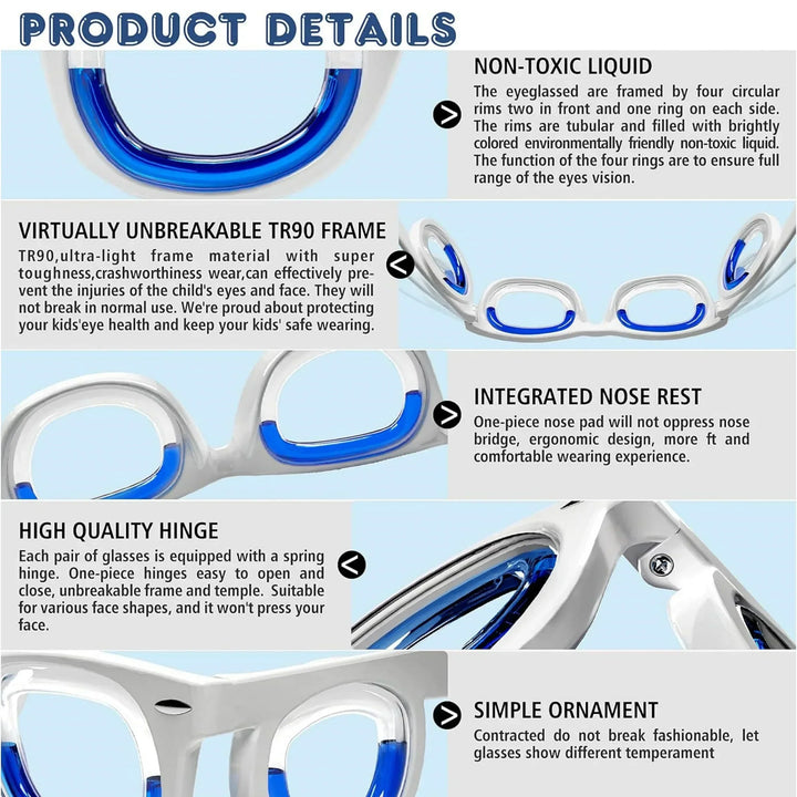 Kids' Travel Vision Comfort Glasses - Ultra Light for Car, Air & Sea