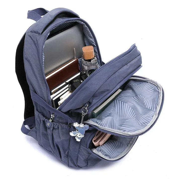 Urban Commuter Nylon Backpack - Durable Water-Resistant Travel Bag for Women