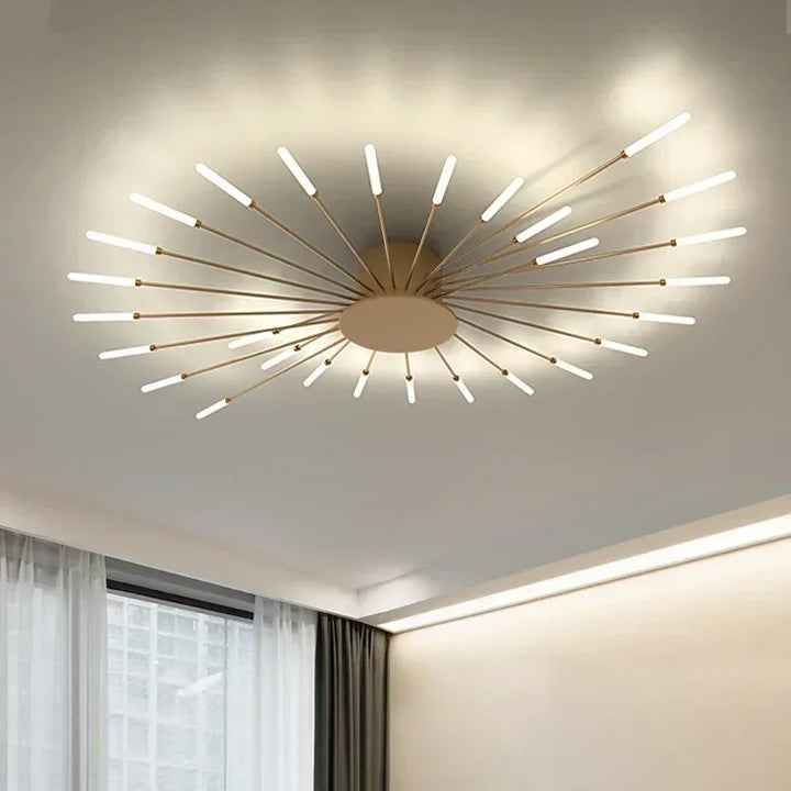 Modern LED Ceiling Lamp - Minimalist Design Inspired by Sun Rays