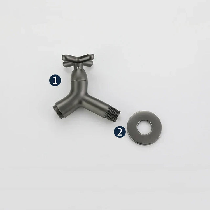 Solid Brass Wall-Mounted Cold Water Faucet with Single Lever Handle