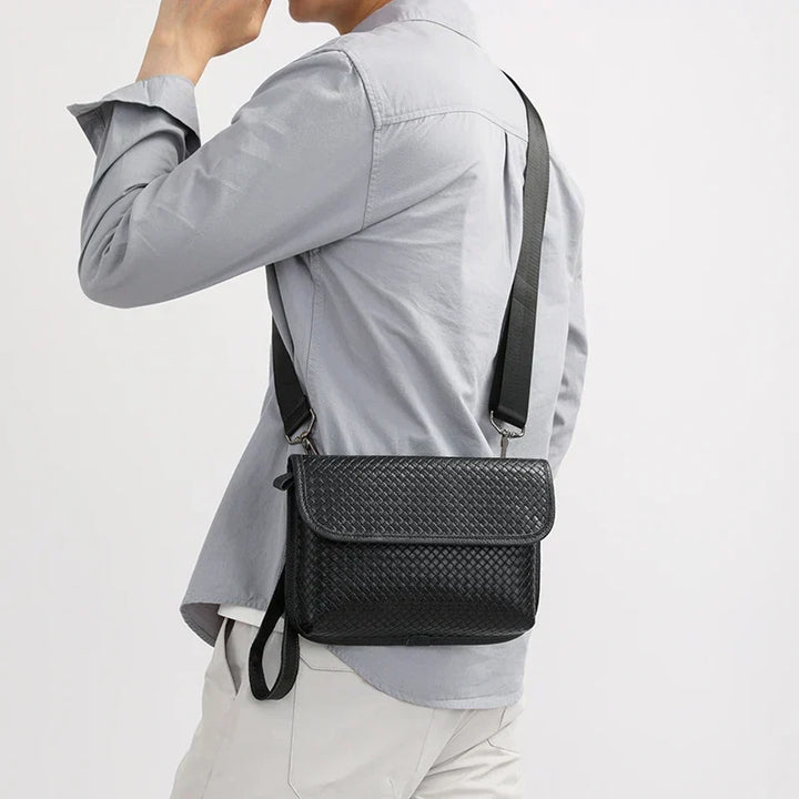 Premium Leather Crossbody Sling Bag for Men – Compact Everyday Shoulder Bag