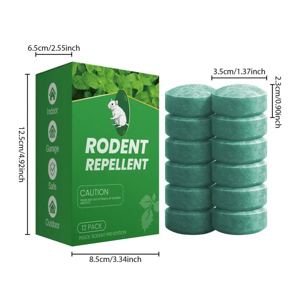 Peppermint Oil Rodent Deterrent Balls - 12 Pack Natural Home & Pet Safe