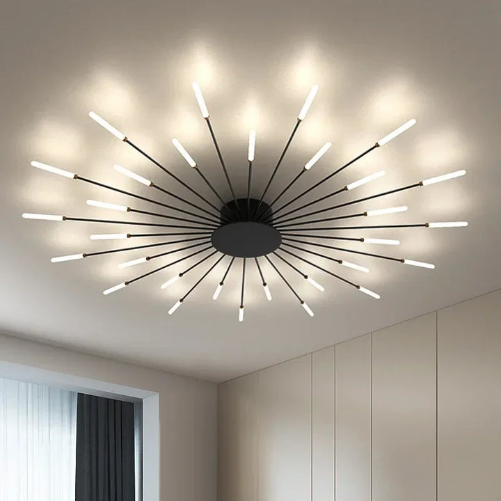 Modern LED Ceiling Lamp - Minimalist Design Inspired by Sun Rays
