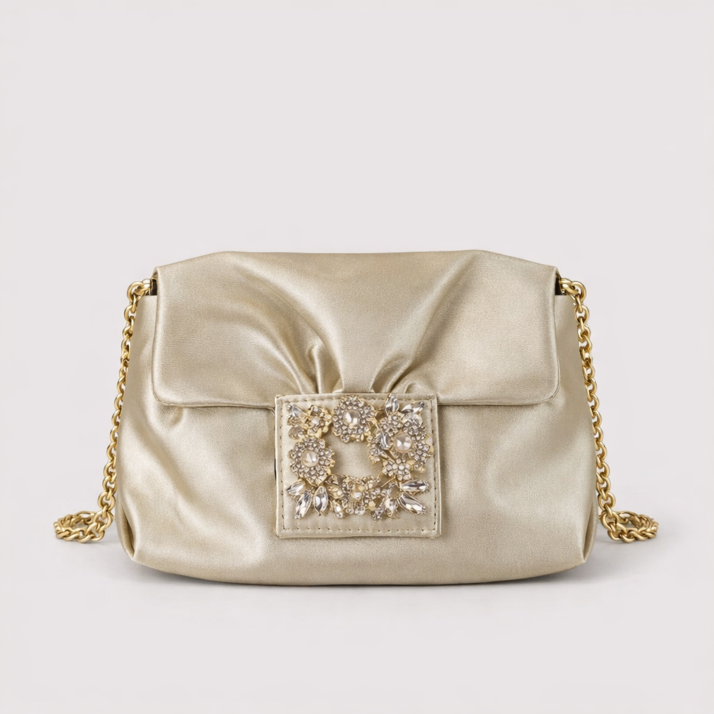 Sera – Satin Evening Bag, Small Chain Crossbody Clutch