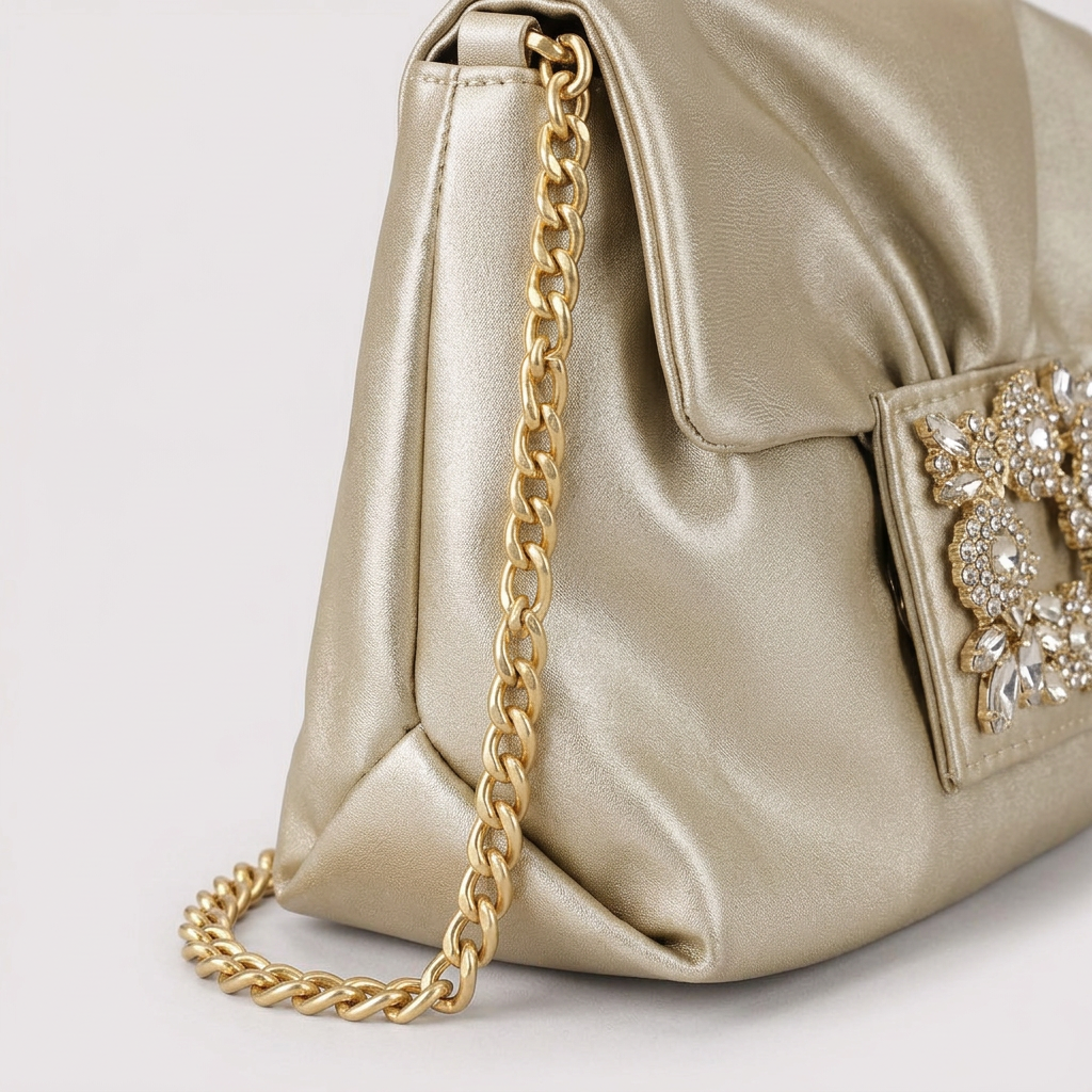 Sera – Satin Evening Bag, Small Chain Crossbody Clutch