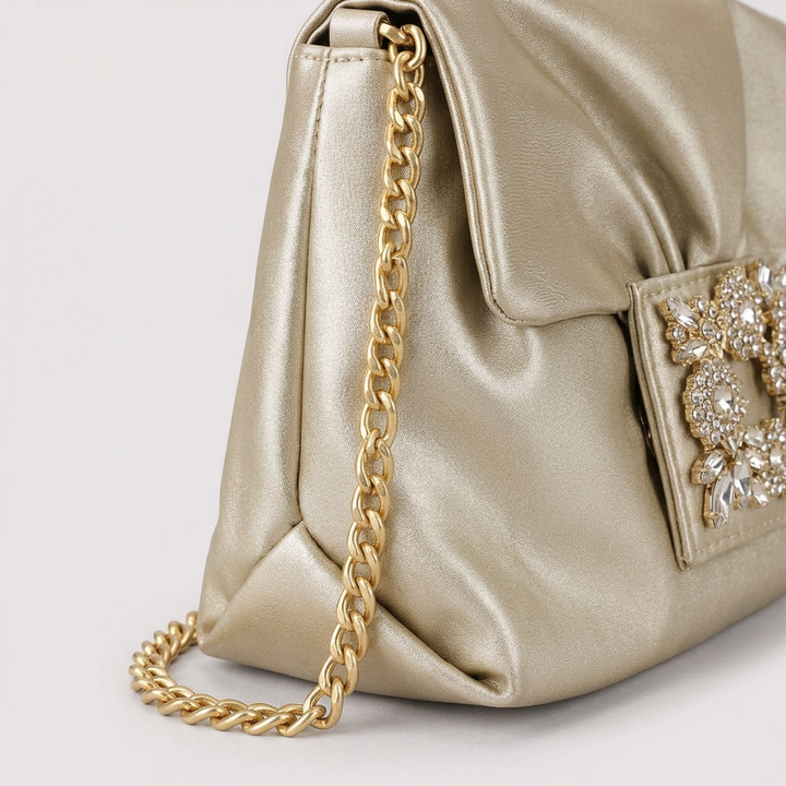 Sera – Satin Evening Bag, Small Chain Crossbody Clutch