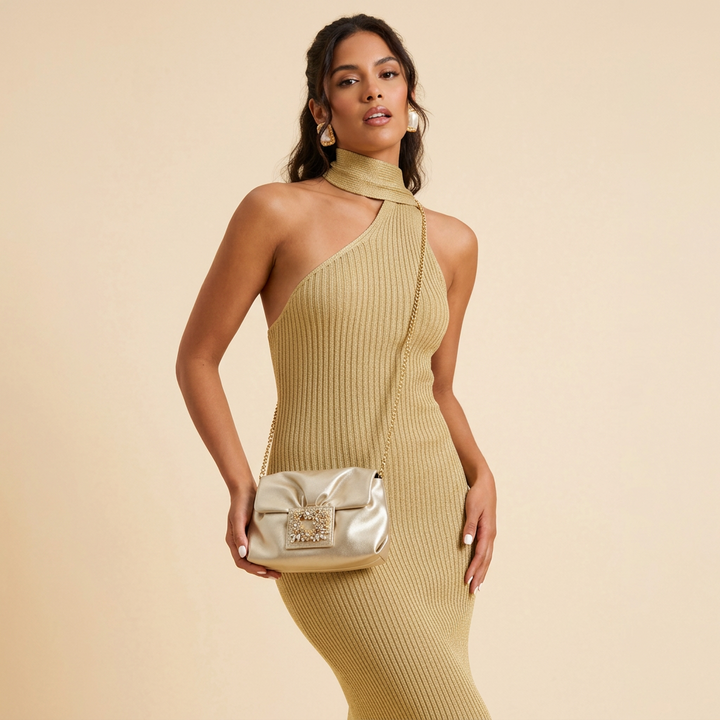 Sera – Satin Evening Bag, Small Chain Crossbody Clutch