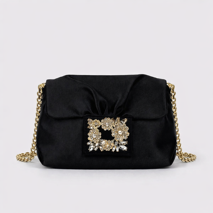 Sera – Satin Evening Bag, Small Chain Crossbody Clutch