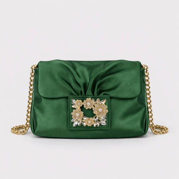 Sera – Satin Evening Bag, Small Chain Crossbody Clutch