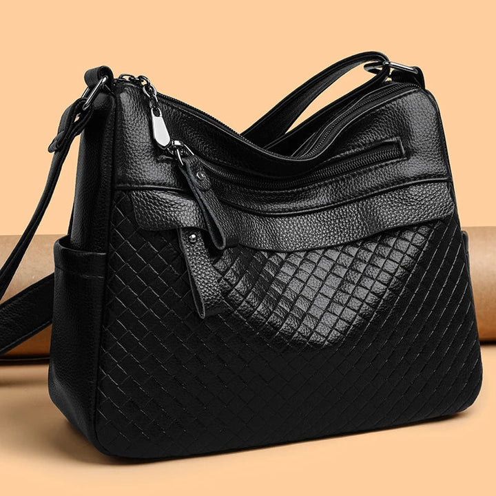 Kenna – Woven Vegan Cowhide Crossbody Bag