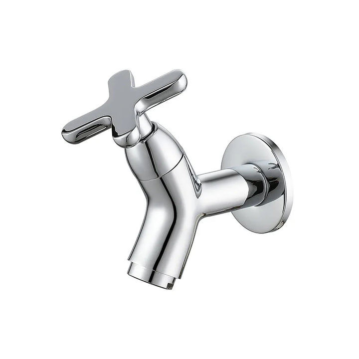 Solid Brass Wall-Mounted Cold Water Faucet with Single Lever Handle