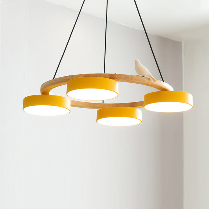 Cliff Chandelier Bird Round
