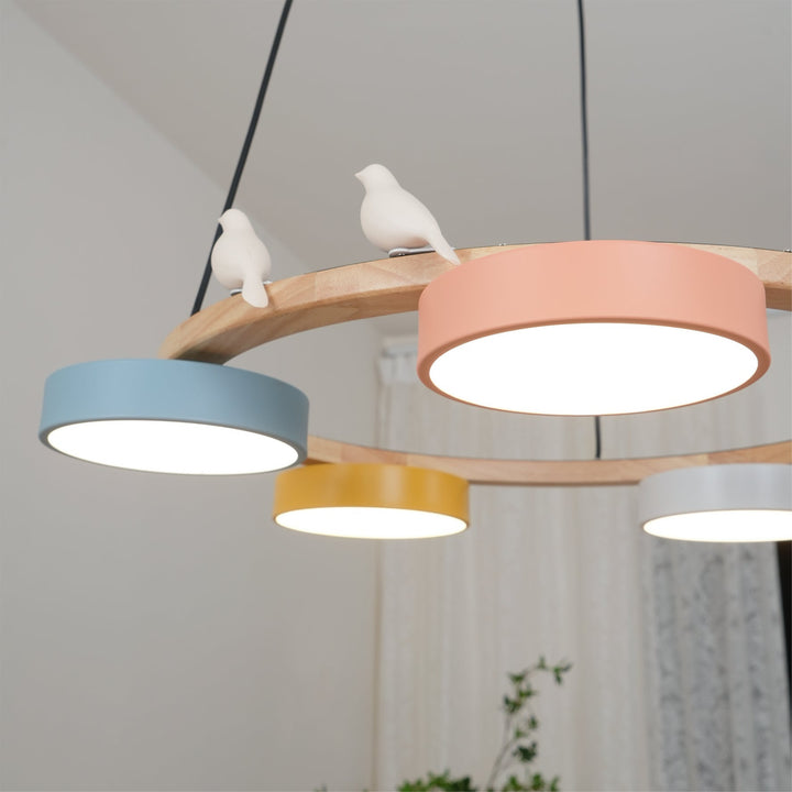 Cliff Chandelier Bird Round