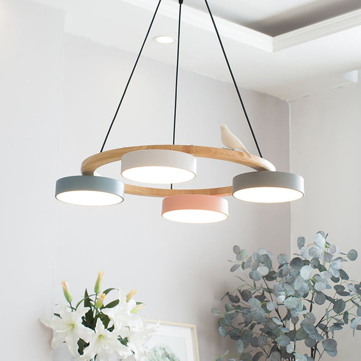 Cliff Chandelier Bird Round