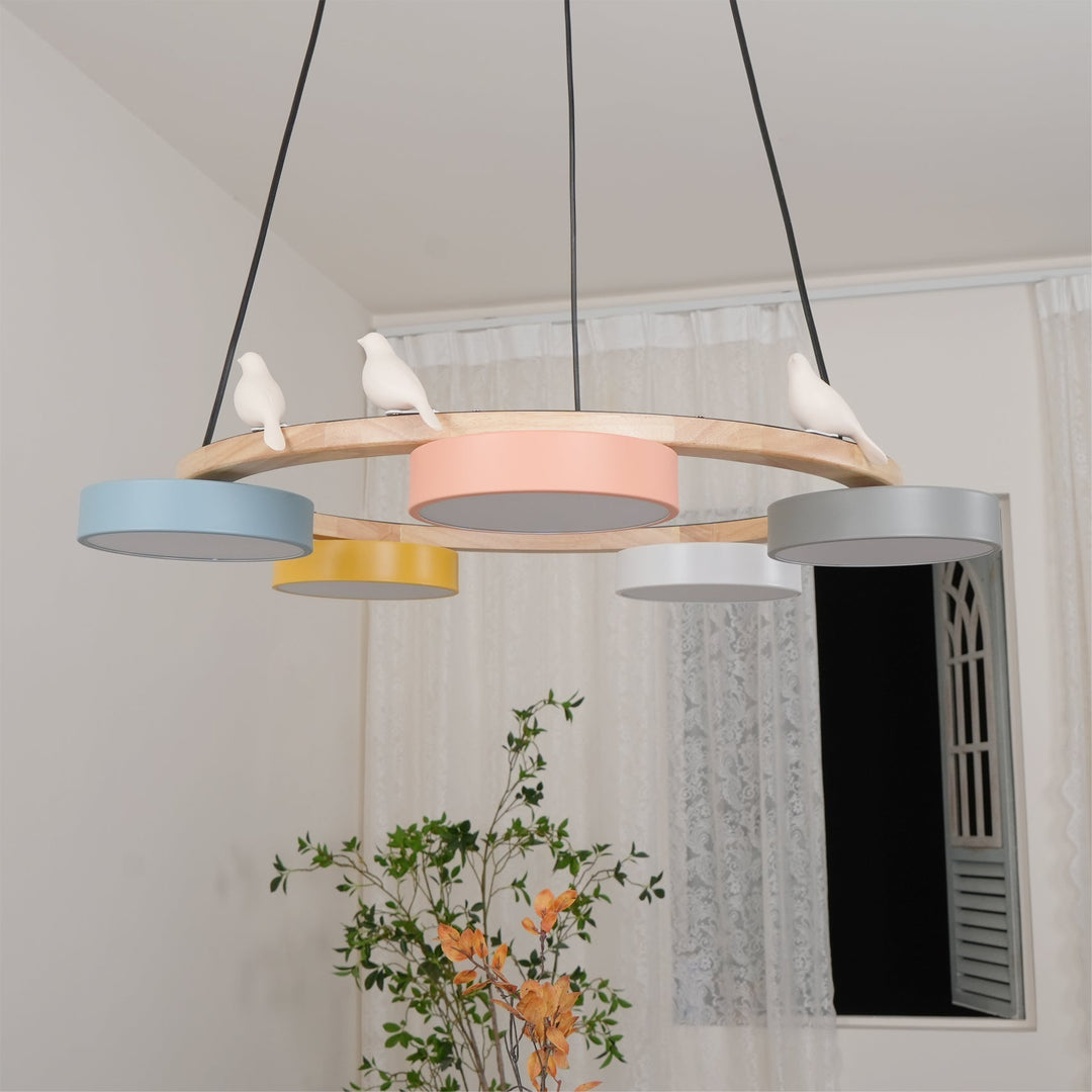 Cliff Chandelier Bird Round