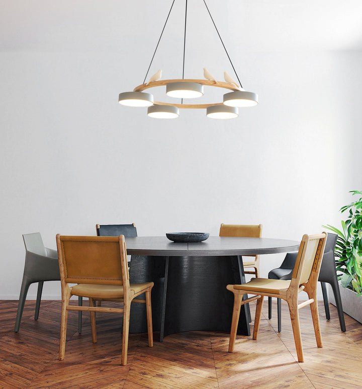 Cliff Chandelier Bird Round