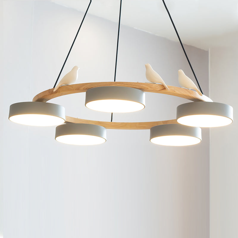 Cliff Chandelier Bird Round