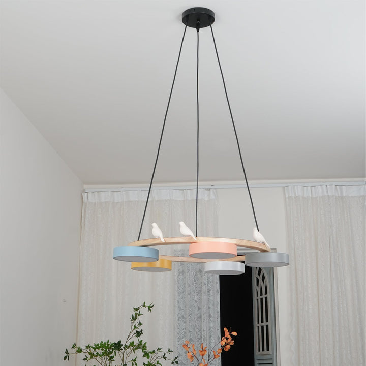 Cliff Chandelier Bird Round
