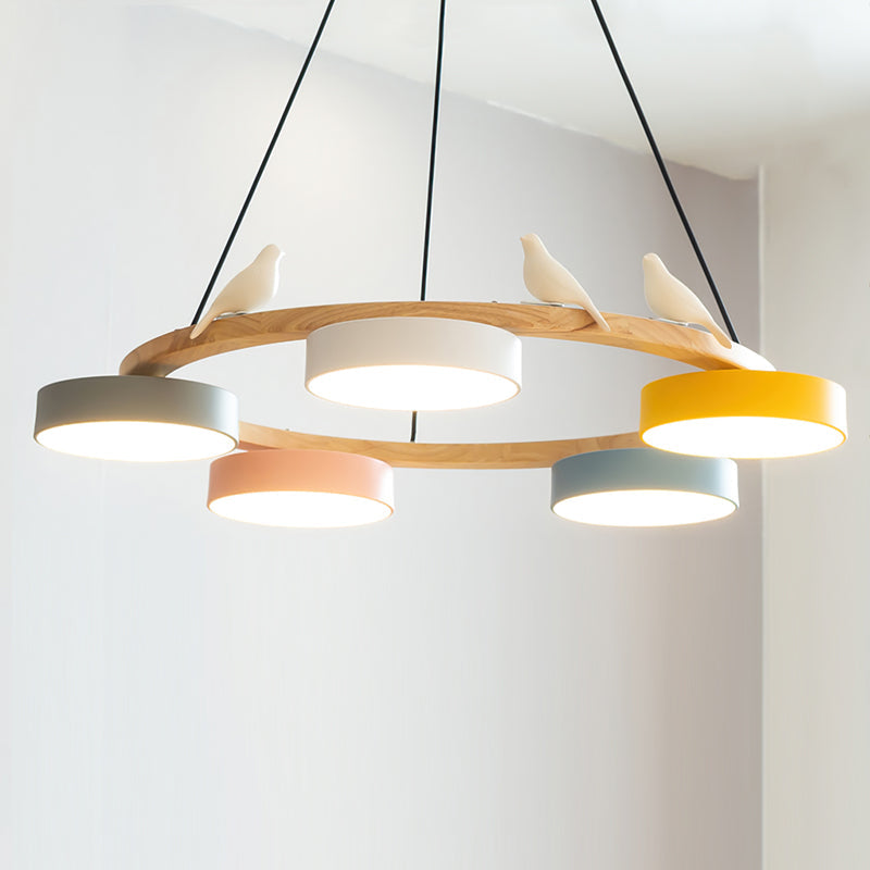 Cliff Chandelier Bird Round