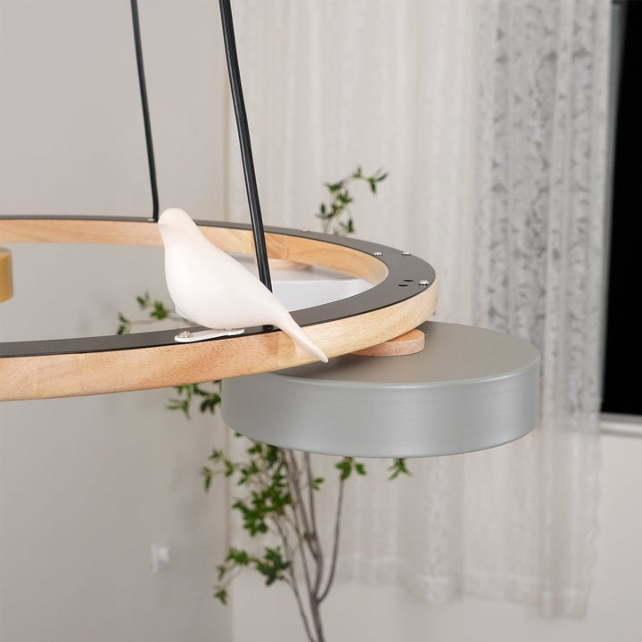 Cliff Chandelier Bird Round