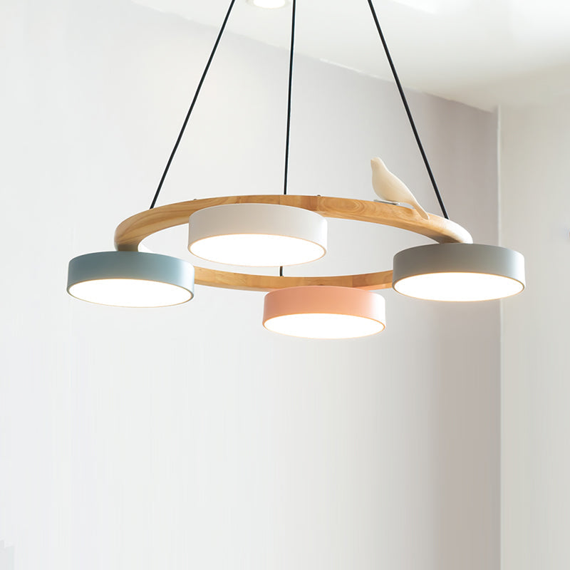Cliff Chandelier Bird Round