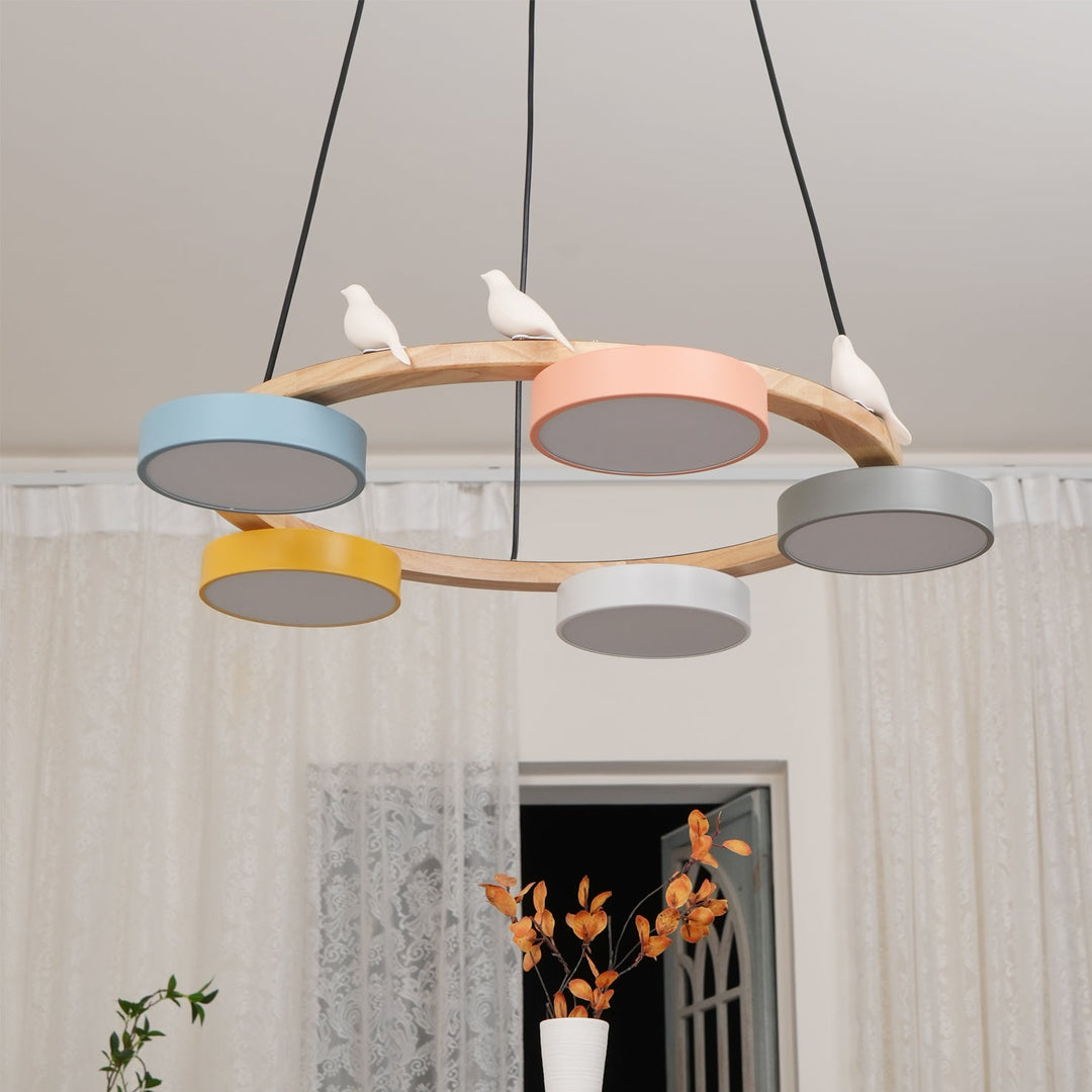 Cliff Chandelier Bird Round