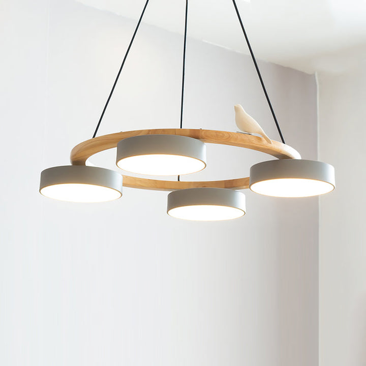 Cliff Chandelier Bird Round