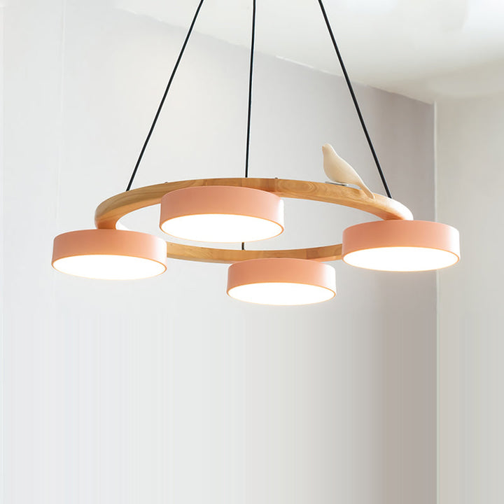 Cliff Chandelier Bird Round