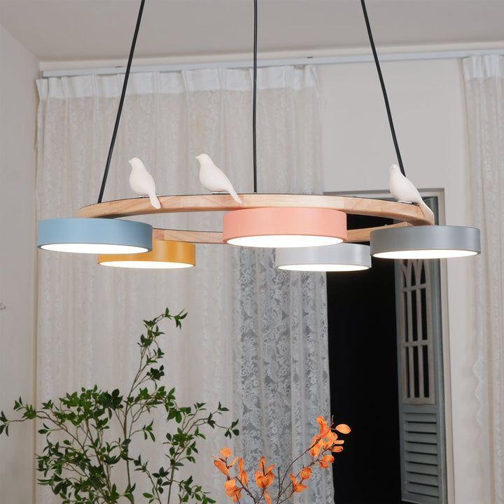 Cliff Chandelier Bird Round