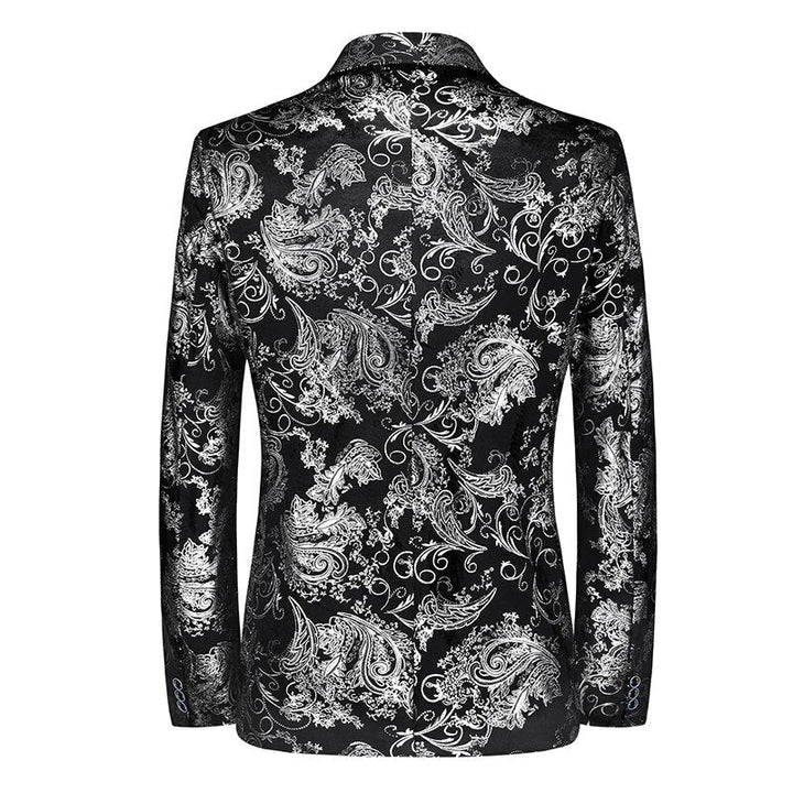 Patterned Modern Slim-Fit Blazer for Men