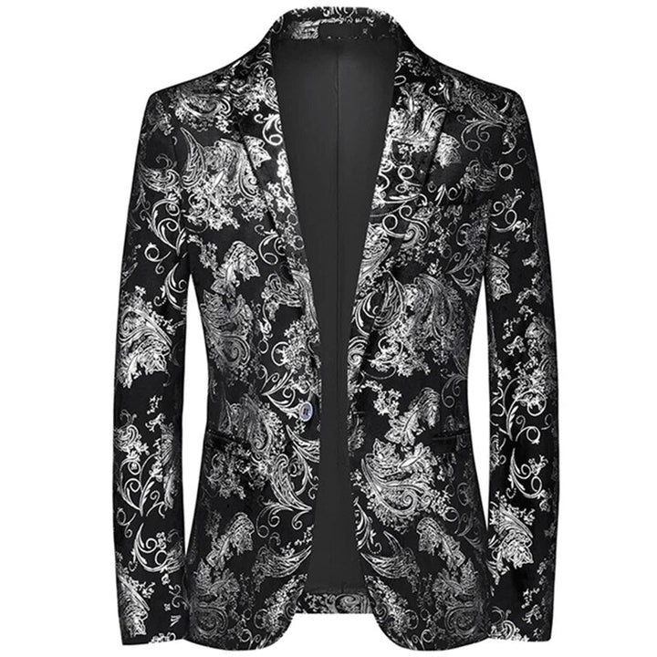 Patterned Modern Slim-Fit Blazer for Men